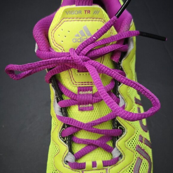 Adidas Torsion System Vigor TR Ladies Size 9.5 Lime Green & Hot Pink Sneakers - Picture 4 of 10